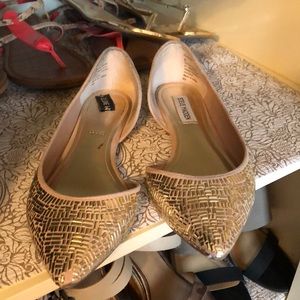 Gold Steve Madden flats